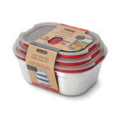 Black+Blum Mealprep Box Set 3 stuks Klein, Middel, Groot, grijs