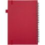 Liss A5 spiraalnotitieboek met harde kaft van gerecycled plastic - Rood