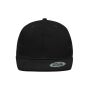 6 Panel Flat Peak Cap black one size