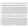 MIYO POP 700+700 ml double layer lunch box - White MIYO POP 700+700 ml double layer lunch box - White