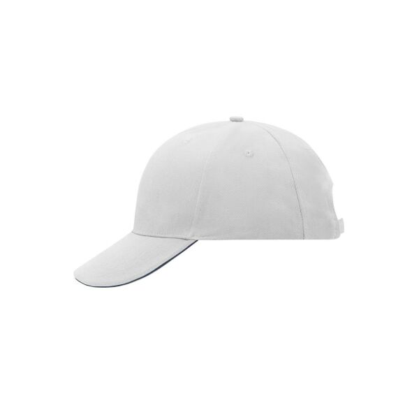 6 Panel Sandwich Cap white/navy one size 6 Panel Sandwich Cap white/navy one size