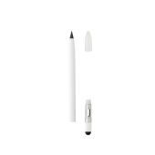 Aluminium inktloze pen met gum, wit