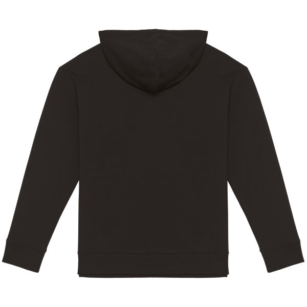 Ecologische uniseks sweater met capuchon en afhangende mouwen French Terry Black XXS