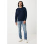 Iqoniq Etosha lichtgewicht gerecycled katoen sweater, donkerblauw (XL)