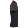 Ecologische uniseks polo met korte mouwen in twee kleuren Black / Dark Grey XS