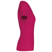 Dames sport-T-shirt V-hals Fuchsia XXL