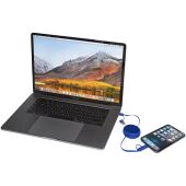 Alasia 5-in-1 100 cm intrekbare datasynchronisatie- en 45 W snellaadkabel van gerecycled plastic en aluminium - Koningsblauw