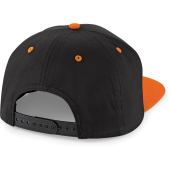 Tweekleurige 5-panel snapbackpet Black / Orange One Size