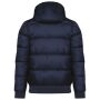 Uniseks donsjas met capuchon in gerecycled ripstop navy 3XL