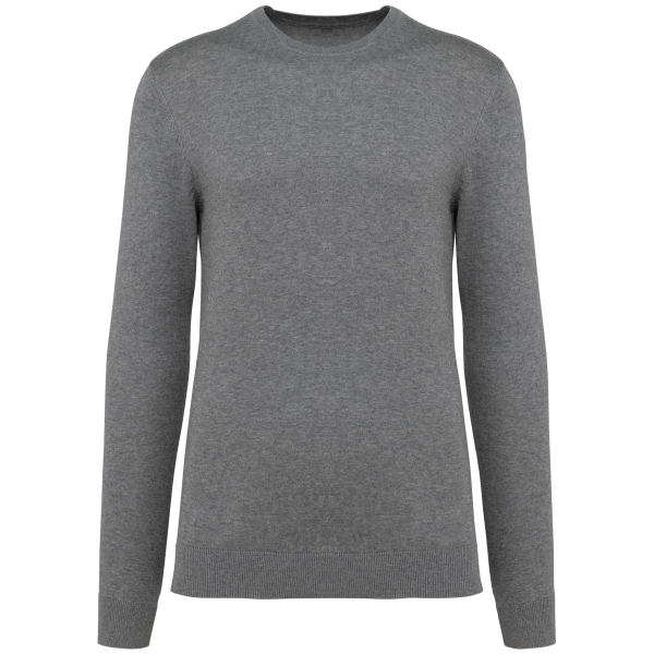 Supima® herentrui ronde hals Grey Heather S Supima® herentrui ronde hals Grey Heather S