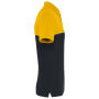 Ecologische uniseks polo met korte mouwen in twee kleuren Black / Yellow 3XL