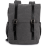 Rugzak van canvas met klep Washed Dark Grey One Size