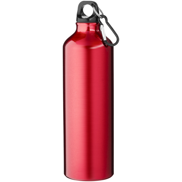 Oregon 770 ml RCS certified recycled aluminium water bottle with carabiner - Red