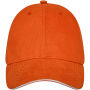 Darton 6 panel sandwich cap - Oranje