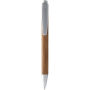 Borneo bamboe balpen (zwarte inkt) - Naturel/Zilver