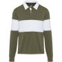Clyde unisex organic rugbypolo sweatshirt - Groen/Wit - 2XS Clyde unisex organic rugbypolo sweatshirt - Groen/Wit - 2XS