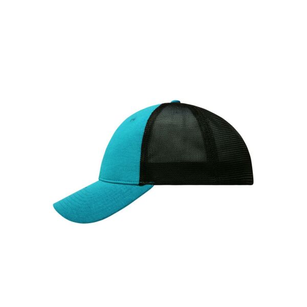 6 Panel Elastic Fit Mesh Cap turquoise/black S/M 6 Panel Elastic Fit Mesh Cap turquoise/black S/M
