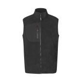 Bonded fleece vest - Black, 3XL