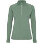 Estambul damessweater met lange mouwen en halve rits - Laurel green - S