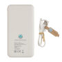 RCS standaard recycled plastic wireless powerbank, wit