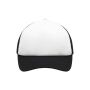 5 Panel Polyester Mesh Cap for Kids white/black