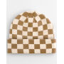 Checkerboard Beanie - Biscuit/Almond - One Size