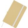 Reed A6 recycled hard cover notebook with plain pages - White
