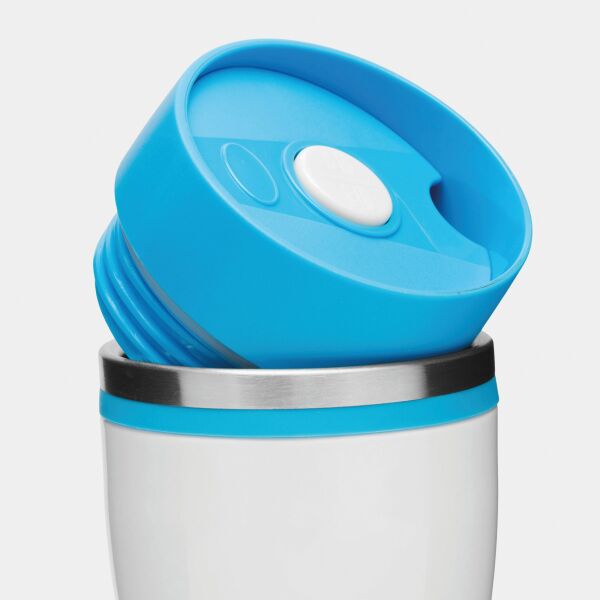 ARABICA - Dubbelwandige isoleerbeker lichtblauw, wit ARABICA - Dubbelwandige isoleerbeker lichtblauw, wit