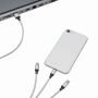 Oplaadkabel CHARGE DISTANCE zilver