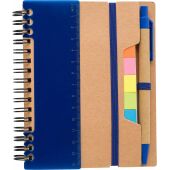 Recycled papieren notitieboek Angela blauw