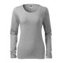 T-shirt women's Slim dark grey melange XS