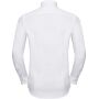 Men's LSL Tailored Contrast Herringbone Shirt white/silver/convoy grey 3XL