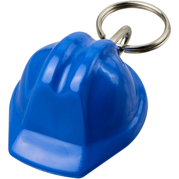 Kolt hard hat-shaped recycled keychain - Blue