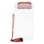 Transparant spatwaterdicht telefoontasje SMART SPLASH rood