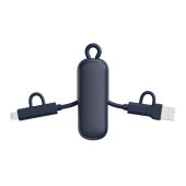 Urban Vitamin Dublin 100W 4 -in-1 keychain cable, blauw