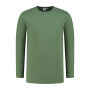 L&S T-shirt Crewneck cot/elast LS for him army green 3XL