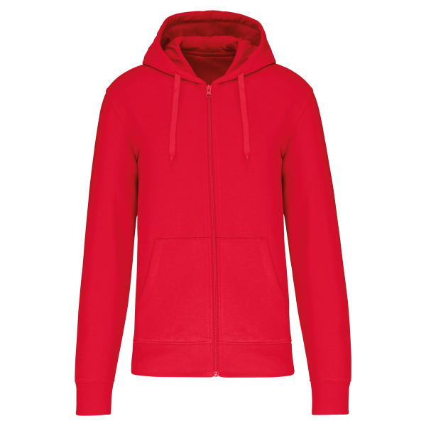 Ecologische herensweater met capuchon en ritssluiting Red 4XL Ecologische herensweater met capuchon en ritssluiting Red 4XL