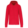 Ecologische herensweater met capuchon en ritssluiting Red 4XL