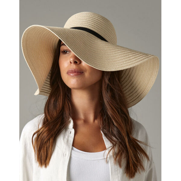 Marbella Wide-Brimmed Sun Hat - Natural - One Size Marbella Wide-Brimmed Sun Hat - Natural - One Size