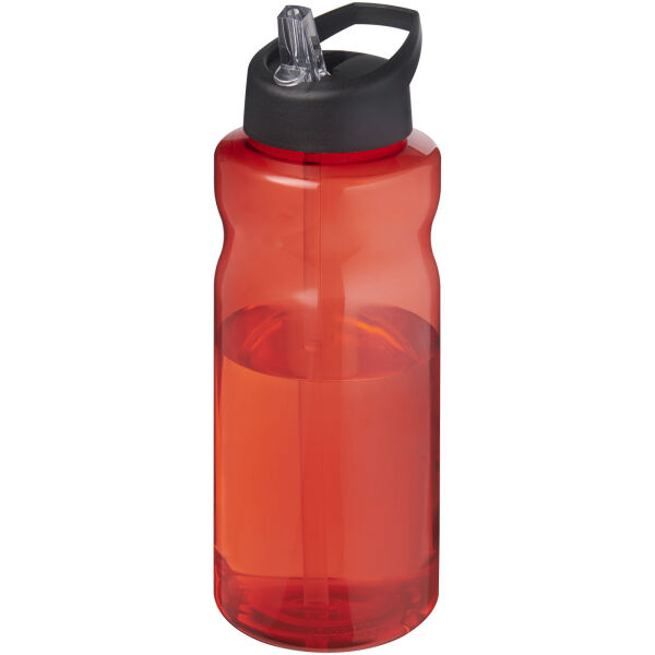 H2O Active® Eco Big Base 1 litre spout lid sport bottle - Red/Solid black