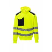 fluorescent yellow/navy blue