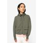 Ecologische sweatvest met capuchon French Terry Black XS