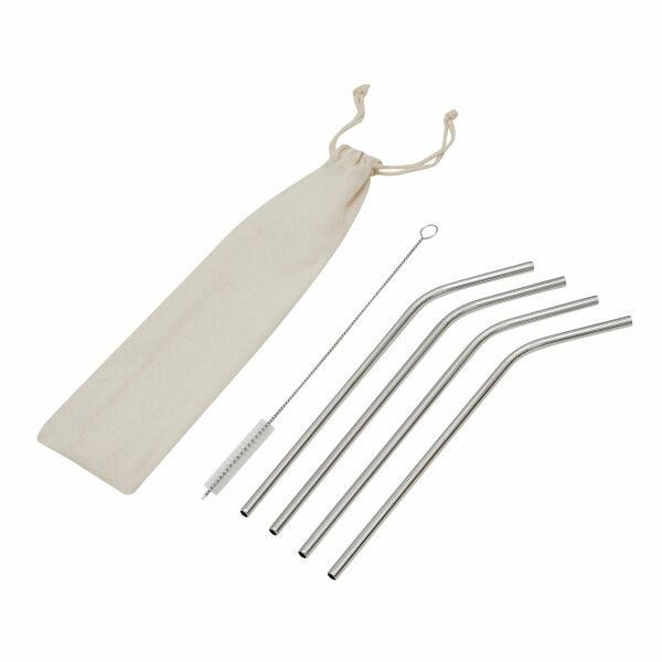 DRINK HAPPY - RVS-rietjes-set