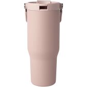 Bronx 900 ml RCS gecertificeerde, vacuüm geïsoleerde beker van gerecycled roestvrij staal en koper met deksel met dubbele fun - Oudroze