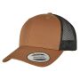 RETRO TRUCKER CAP, CARAMEL / BLACK, One size, FLEXFIT