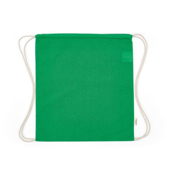 Gerecycled katoenen eco gymtas Lhotse | 140 g/m² | 41×37 cm | Koord rugzak | Groen Gerecycled katoenen eco gymtas Lhotse | 140 g/m² | 41×37 cm | Koord rugzak | Groen
