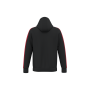 Uniseks tweekleurige teamwear hoodie Black / Sporty Red XS