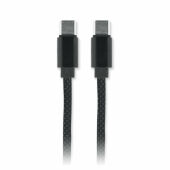 BRAID - RPET magnetische kabel - Zwart