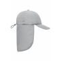 6 Panel Cap with Neck Guard grey one size
