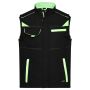 Workwear Softshell Vest - COLOR - black/lime green 6XL